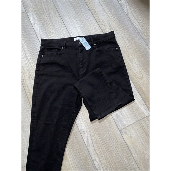 NWT Loft High Rise Skinny Jeans in Black Petite 14 - Picture 3 of 6